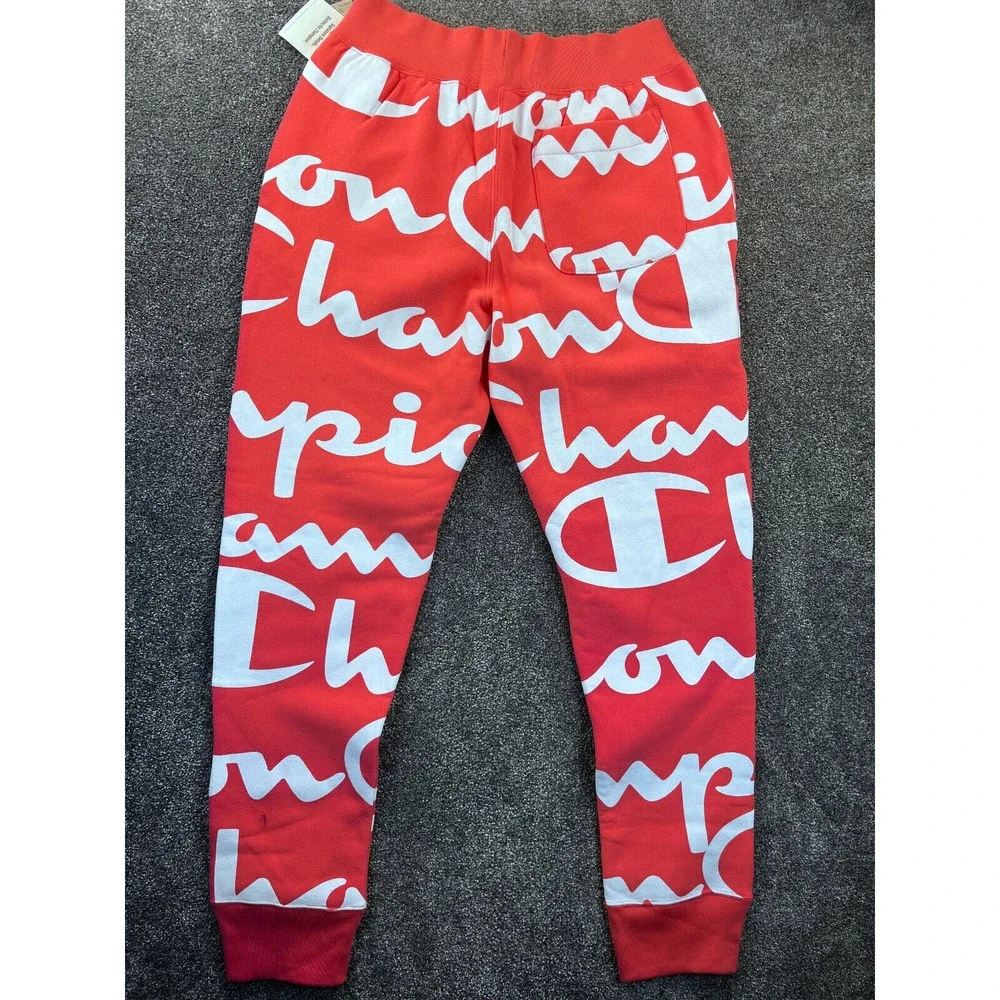 Champion Sweatpants Womens M Reverse Weave Stretch Waist Rib Cuffs Red‎ NWT - Picture 2 of 13